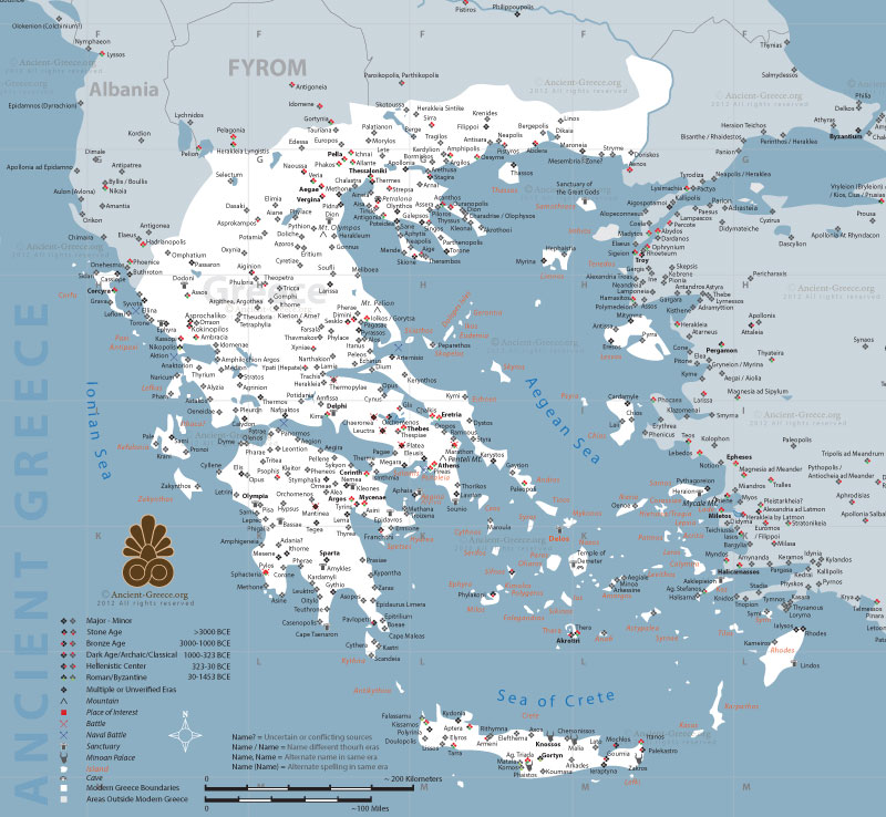 Ancient Greece map